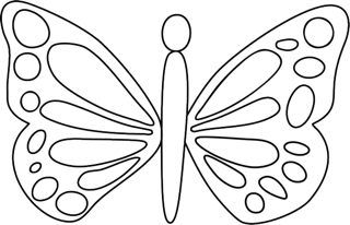 Coloring page of a butterfly